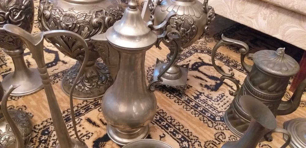 estanho várias peças estanho novo e velho