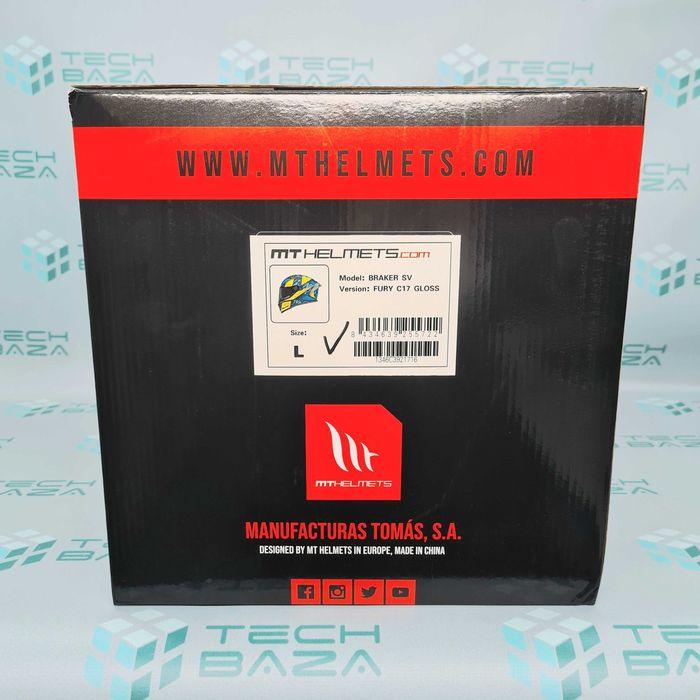 Мотошолом MT Braker SV Fury C17 Gloss