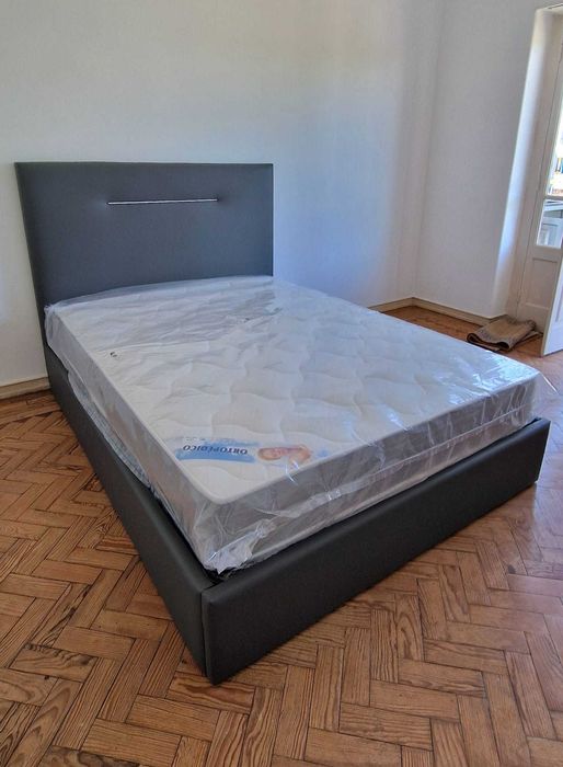 Camas de Casal Estofadas de Luxo 199€ Disp. em Várias Cores! 190x140m!