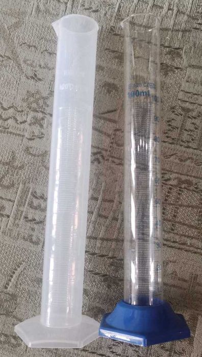 Мерный цилиндр, кружка 100, 250 мл, 1 л мензурка (пластик, стекло)