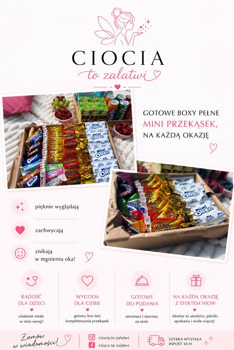 WOW BOX box pełen słodkich przekąsek dla najmłodszych