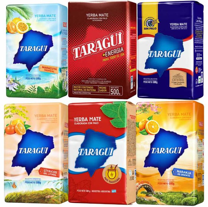 Yerba Mate Taragui 6 x 500g. Różne rodzaje