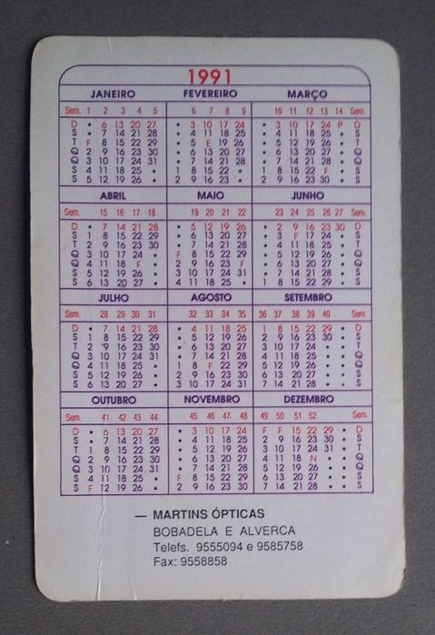 Raro PVC + Calendario do Tuqui do Instituto Optico