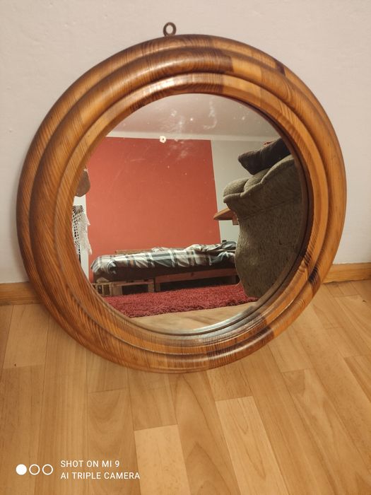 Lustro drewniana rama 52 cm