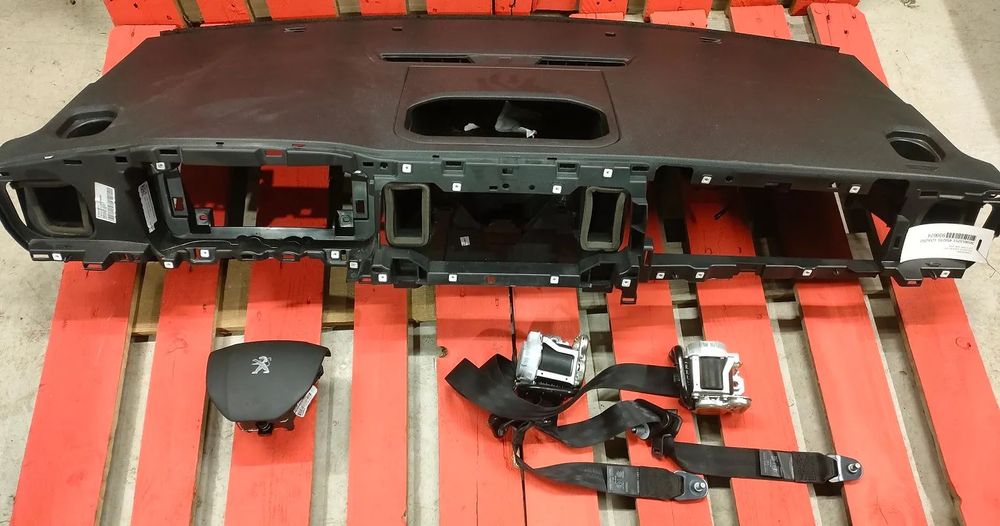 DESKA ROZDZIELCZA konsola kokpit pulpit poduszki airbag pasy KOMPLET ORYGINALNY Peugeot Expert 2017-