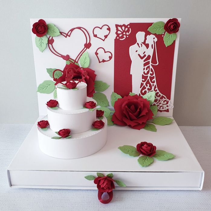 Kartka ślubna z szufladką