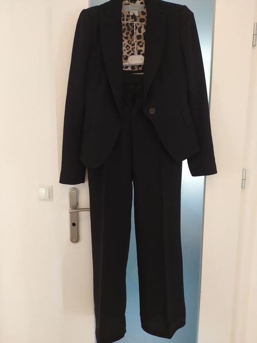 Garnitur damski czarny Zara, spodnie,marynarka