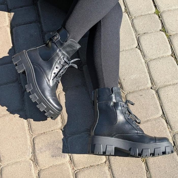 Черевики демісезоні чорні натуральна шкіра