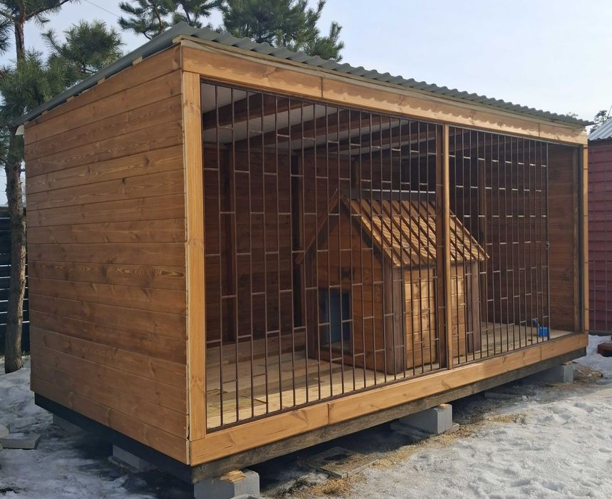 Вольєр для собаки 5м х 2,5м + утеплена будка.В наявності скоро.