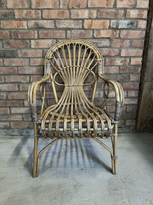 Krzesło boho rattanowe