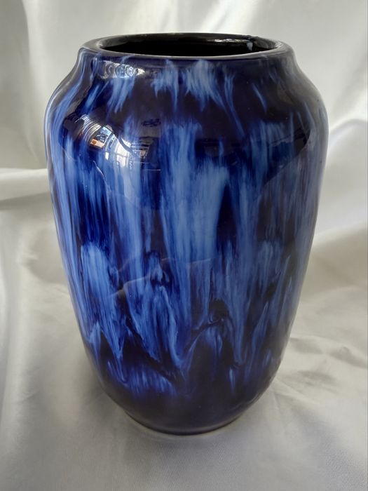 Wazon ceramiczny, granatowy, Scheurich, West Germany, Niemcy