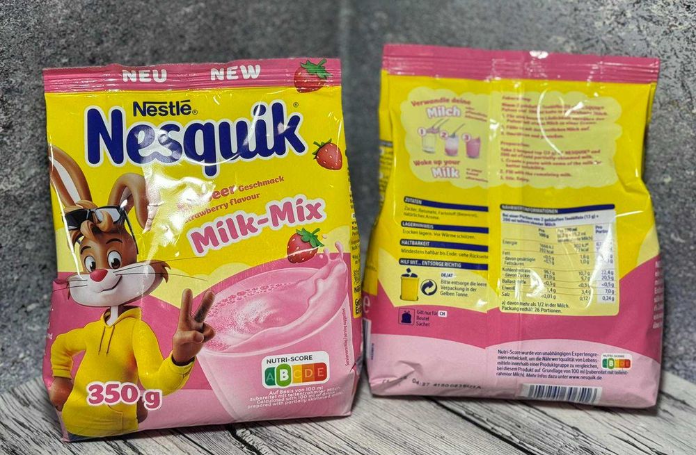Шоколадний напій Nesquik Erdbeer з полуницею 350 г