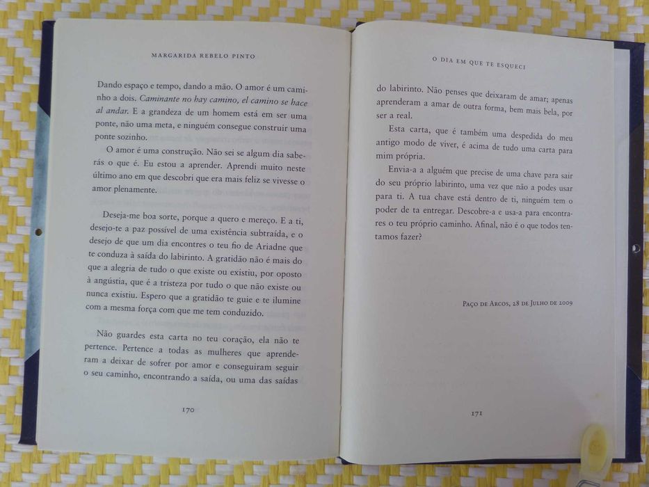 O DIA EM QUE TE ESQUECI
de Margarida Rebelo Pinto