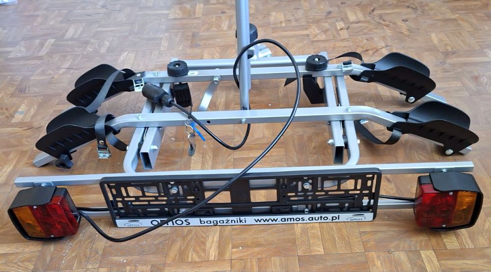 Bagażnik  Platforma rowerowa na hak Amos  TYTAN 2 PLUS (7 pin) SILVER