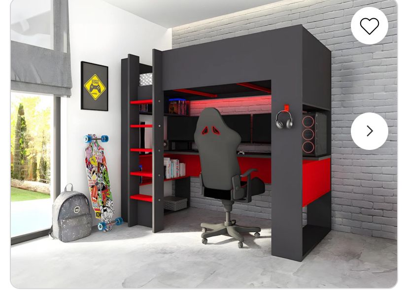 Cama gamer com escritorio incluido. Colchao tbem inckuido. Usada 1 ano