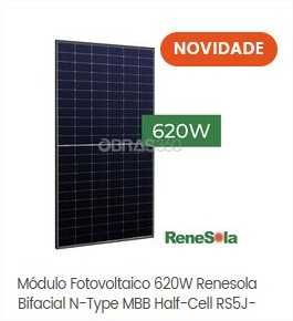 Módulo Fotovoltaico 620W BIFACIAL - Melhor preço do Mercado