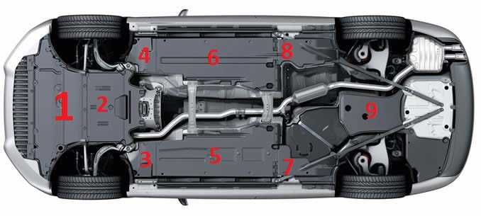 Защита днища облицовка шасси AUDI A4 B8 A5 ауди а4б8 а5б8 авди Зашчіта