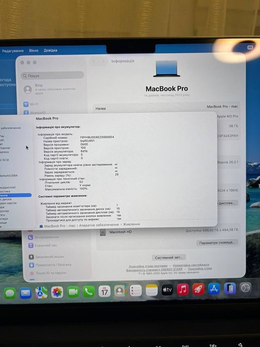 MacBook Pro 14" Space Black Late 2023 M3pro,36gb,512ssd