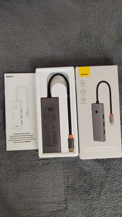 Baseus Hub, adapter, stacja dokująca Series 7-Port 2xHDMI 4K HUB Nowy