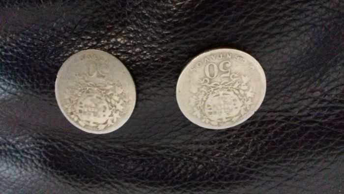 Moeda 50 centavos e 1 Escudo