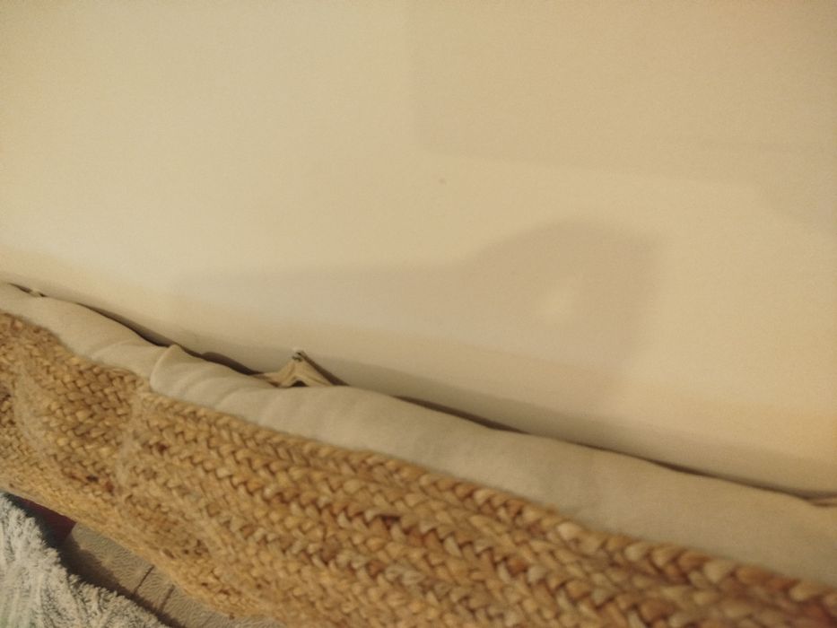 Cabeceira de cama de juta