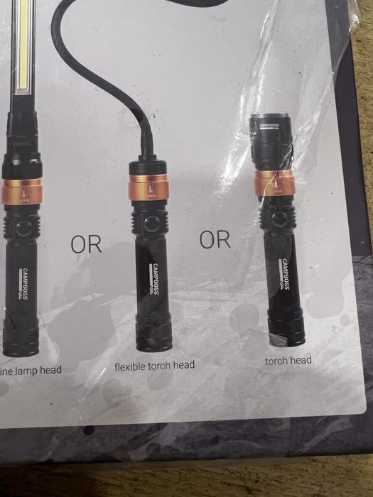 CampBoss 4x4 Boss Torch 3 in 1 lanterna Led recarregável - NOVO