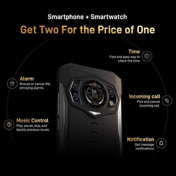 DOOGEE S98 8/256Gb, 64/20NV/16Mp 6,3" FHD+ G96, 6000 мАч 33W, IP68/69K