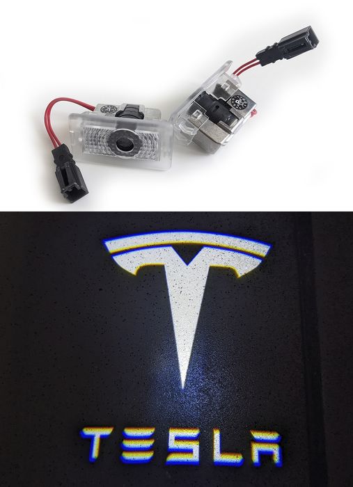 Проекція логотип светловая проекция подсветка Тесла Model 3 Y S X
