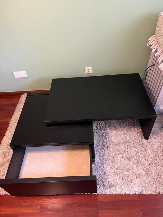 Mesa de Centro Madeira Wengué rotativa