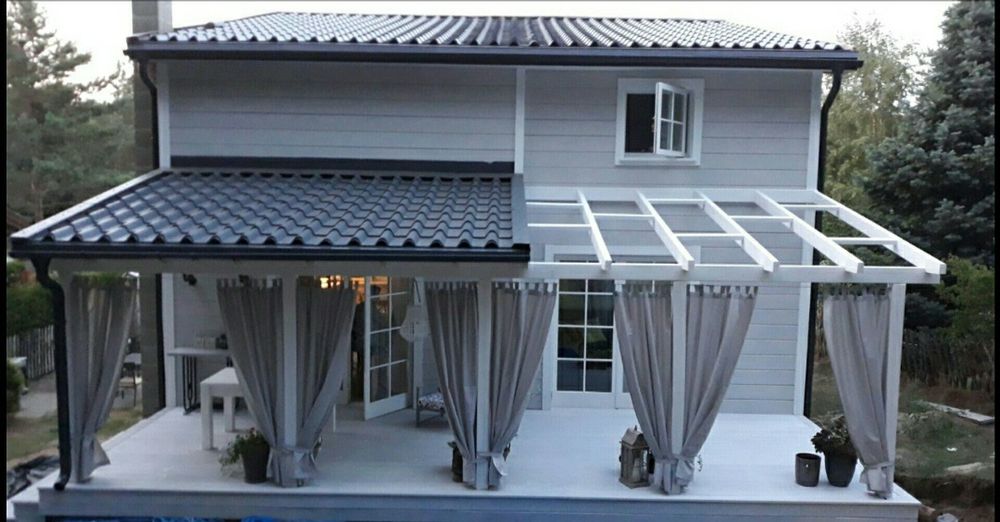 Zasłony tarasowe, zewnętrzne, ogrodowe.