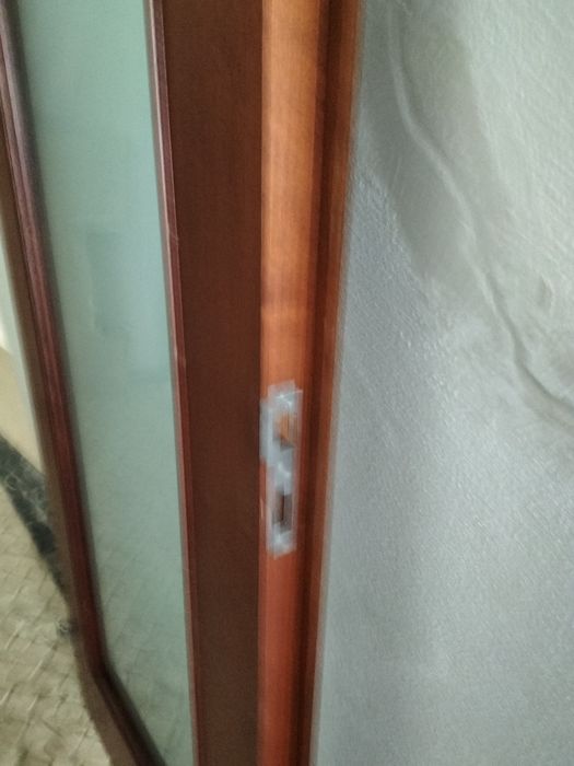 2 portas maciças jatobá com vidro fusco