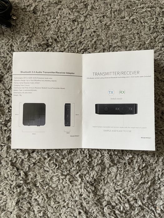 Transmiter 2w1 bluetooth 5.0