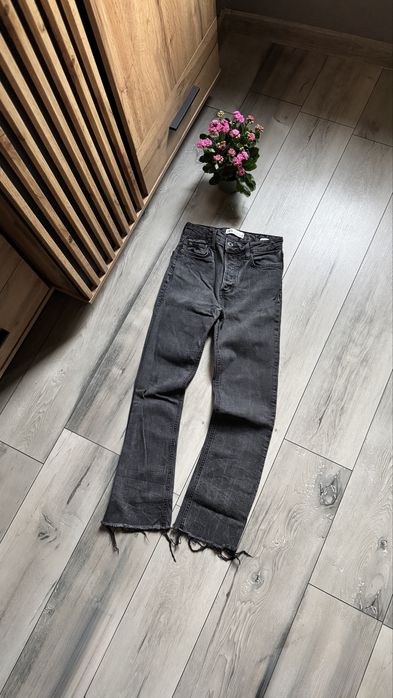 Spodnie ZARA 34 damskie jeansy czarne bawełna