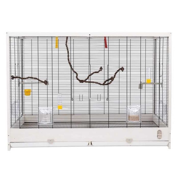 TIAKI duża drewniana klatka dla ptaków Robin XXL 113x53x81 cm