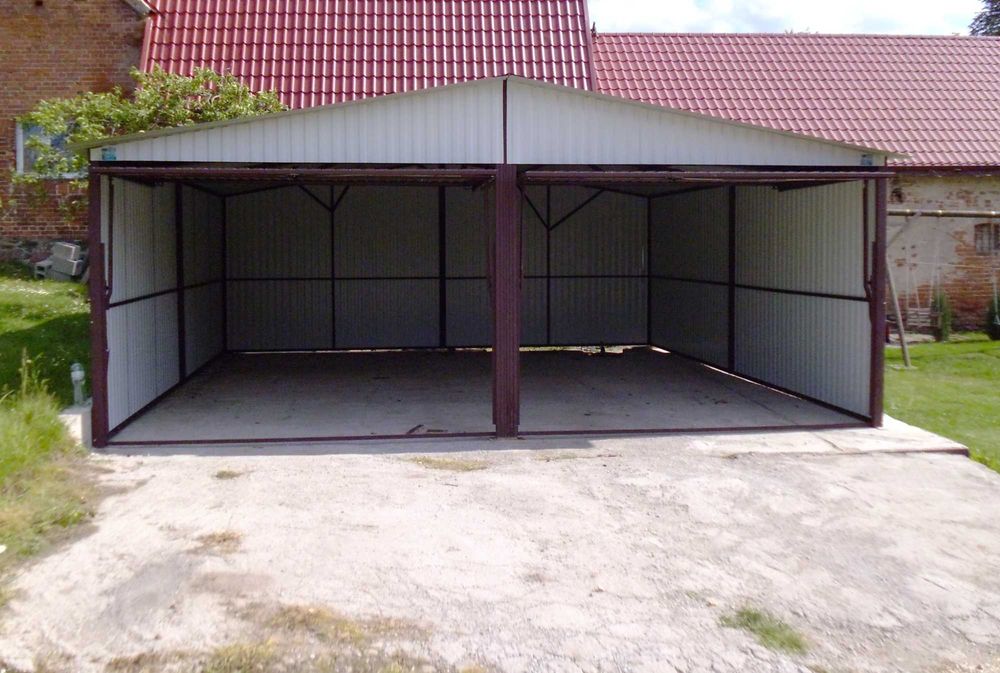 Garaż blaszany 6x6 ocynk