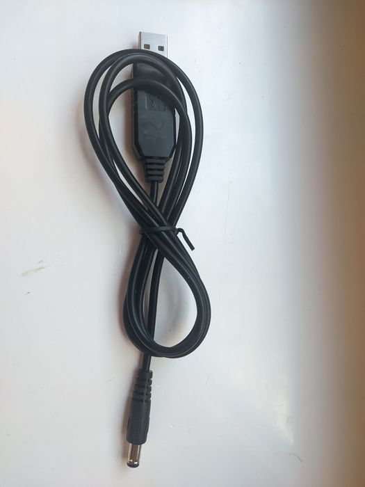 Кабель живлення роутера від павербанку, перехідник usb to dc 12v