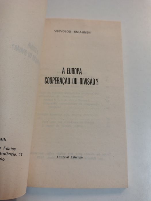 A Europa: cooperação ou divisão?, de Vsevolod Kniajinski