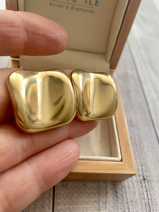 Avon вінтажні сережки кліпси золотисті американський вінтаж