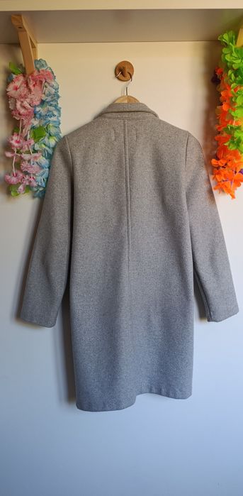 Siwy płaszczyk Stradivarius