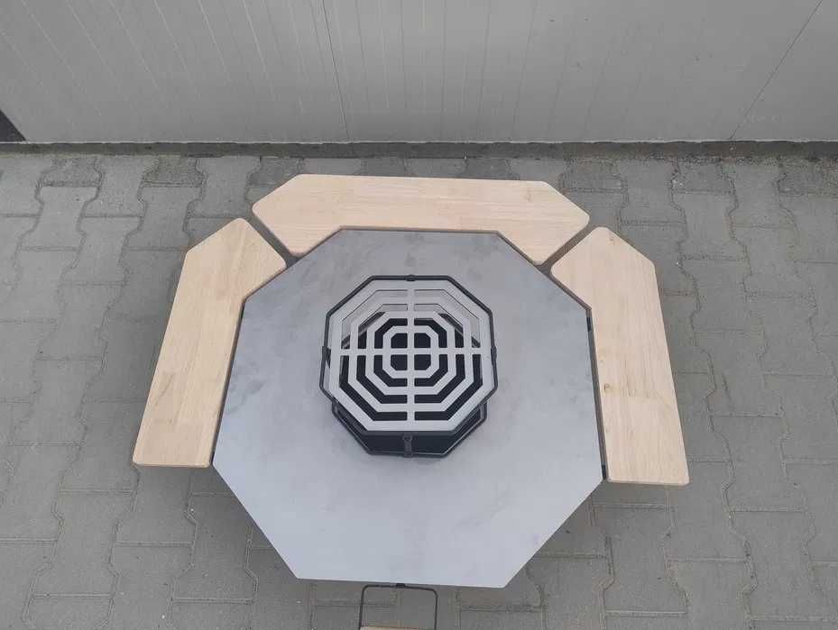 GRILL Węglowy 2w1 Palenisko PLANSZA RUSZT pod zabudowę ognisko!