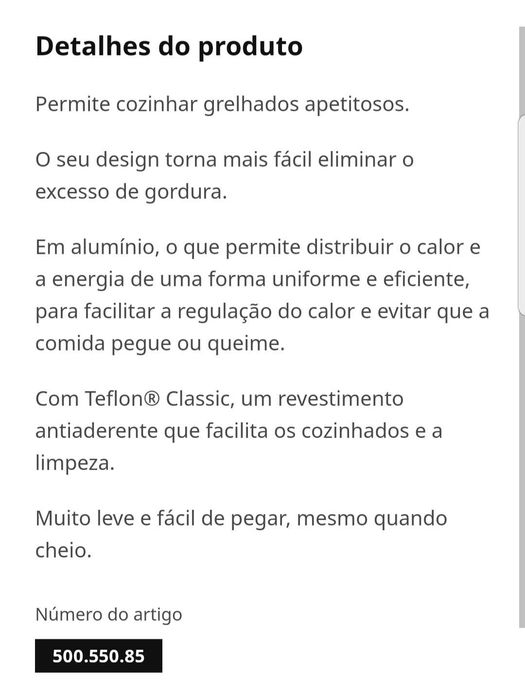 Grellhador Ikea Grilla novo