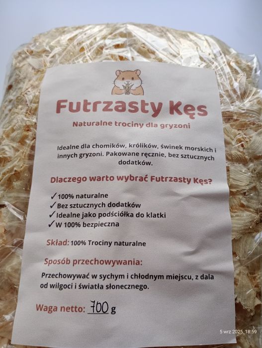 Trociny dla gryzoni Futrzasty Kęs 700g