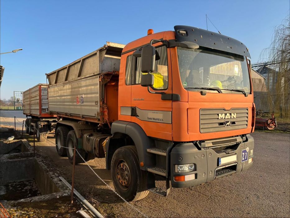 Man tga 6x4 hydroburta 26.440 wywrotka 26.480 trzyośka bordmatic daf