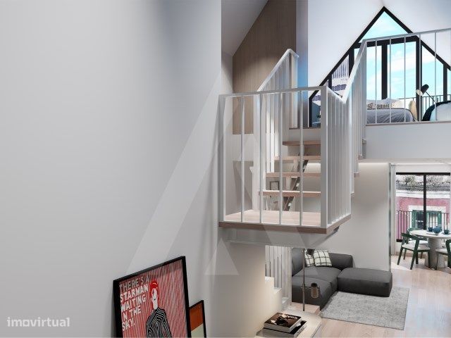Apartamento T1 com mezzanine no centro da cidade de Aveiro — Glória E Vera Cruz, Aveiro
