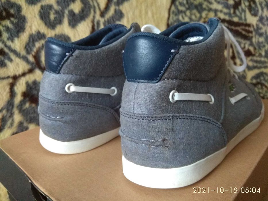 Super sport modne trampki mokasyny Lacoste Crosier Sail Mid wkł.27,5cm