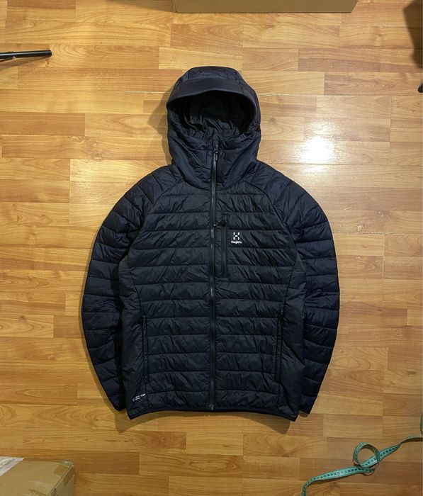 (M-L) HAGLOFS Черная курточка демисезонная осенняя зимняя микропуховик