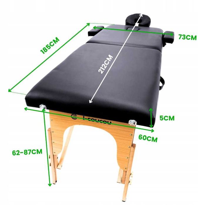 Nowoczesne ŁÓŻKO STÓŁ Do Masażu Składany Przenośny Drewniany (-20%)