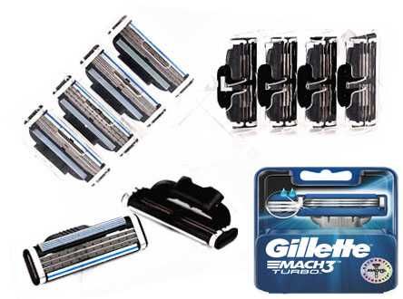 Катридж Gillette Mach3 Turbo - упаковка по 4шт/ леза джілет