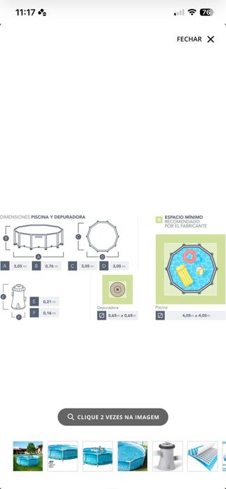 Vendo piscina com pouco uso
