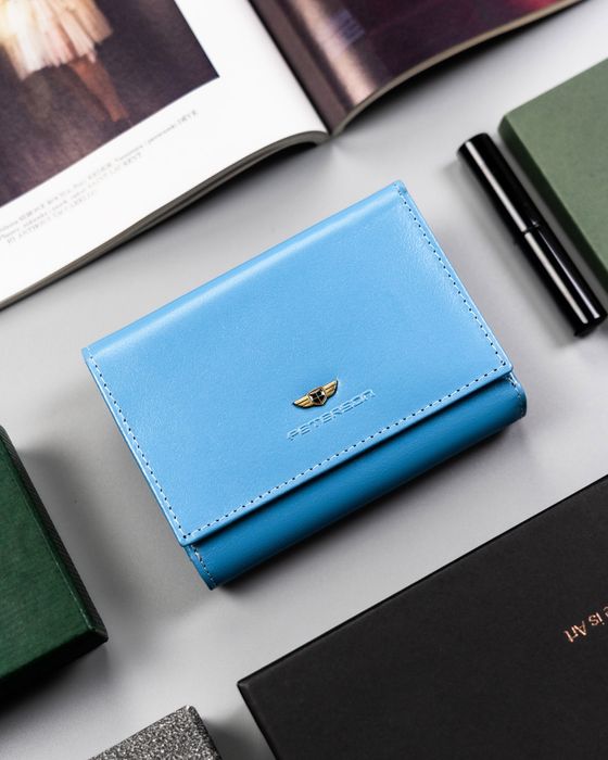 elegancki portfel damski ze skóry naturalnej - peterson